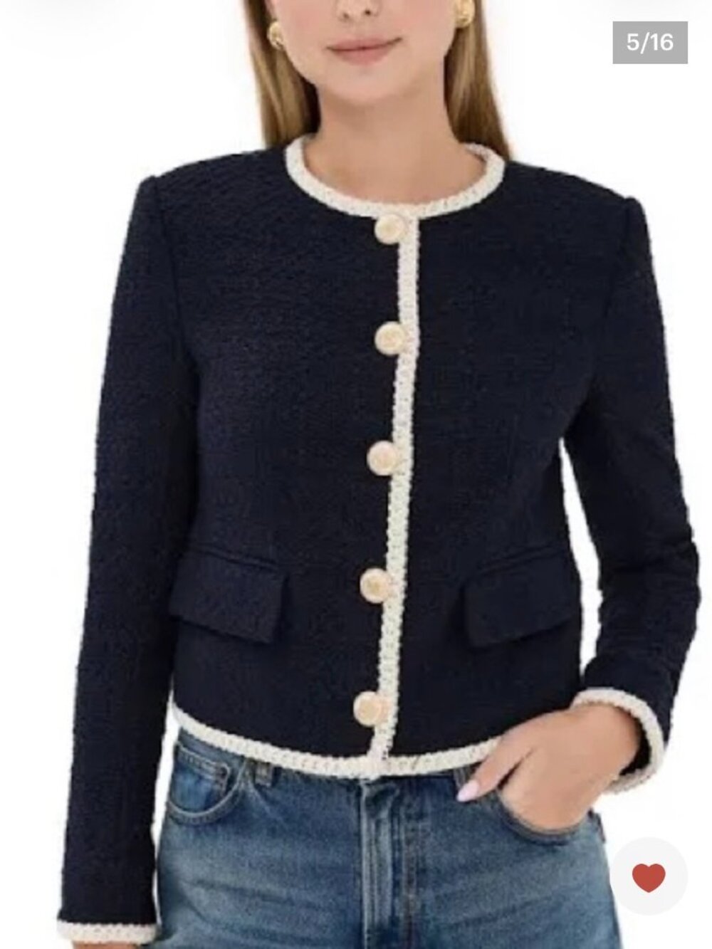 Veronica Beard Navy Blue Mable Jacket
